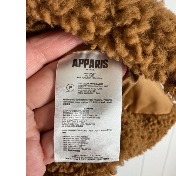 Apparis Kids Anouch Sherpa Teddy Coat in Camel Size 16 NWT - Picture 7 of 7